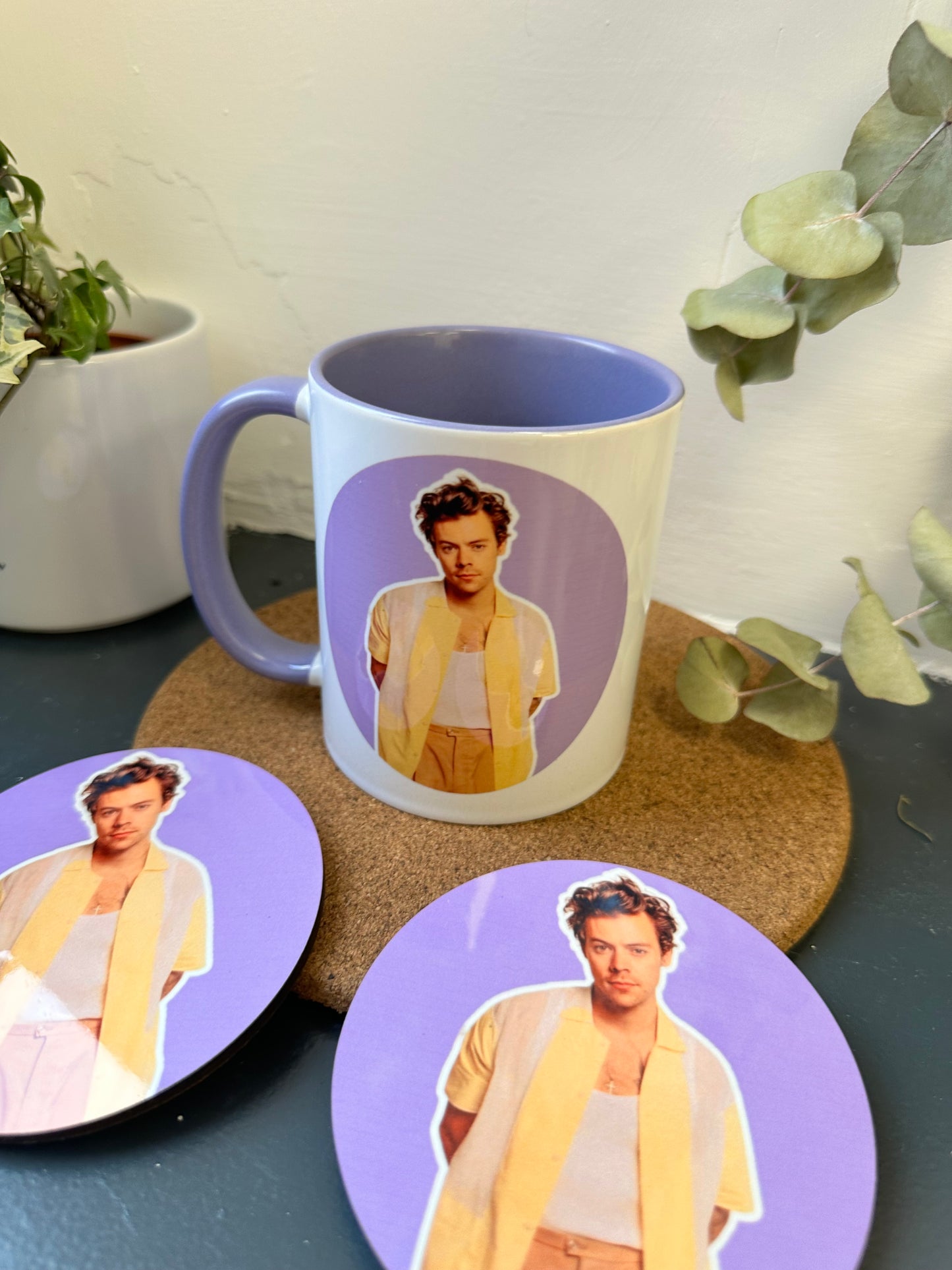Harry styles purple handle mug