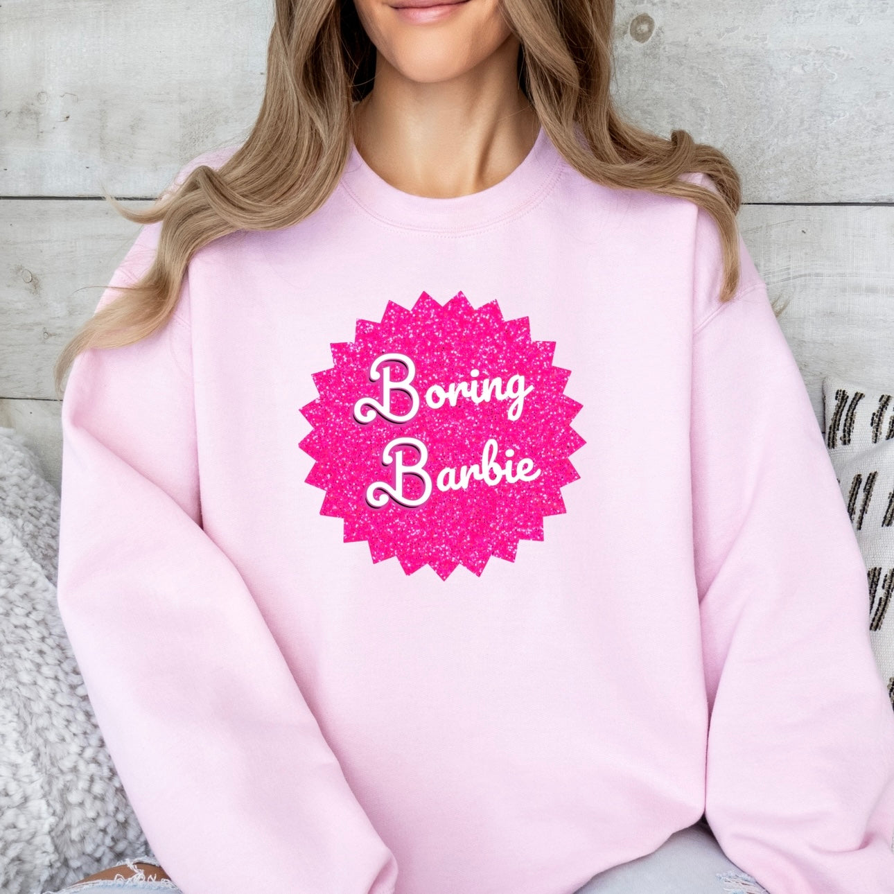 Boring Barbie pink sweatshirt
