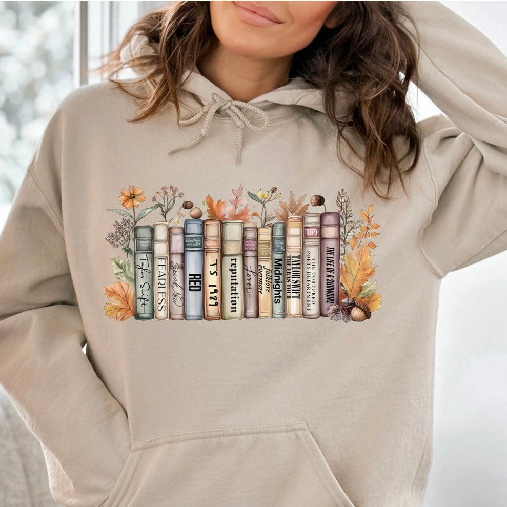 Autumn album bookshelf hoodie