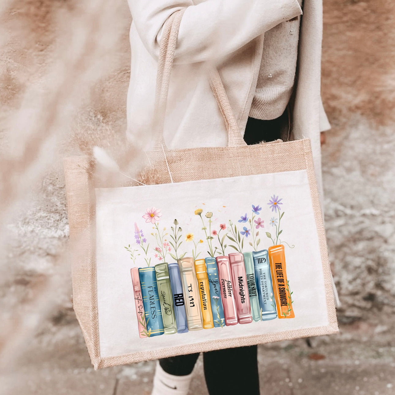 Jute Albums as books shopping bag