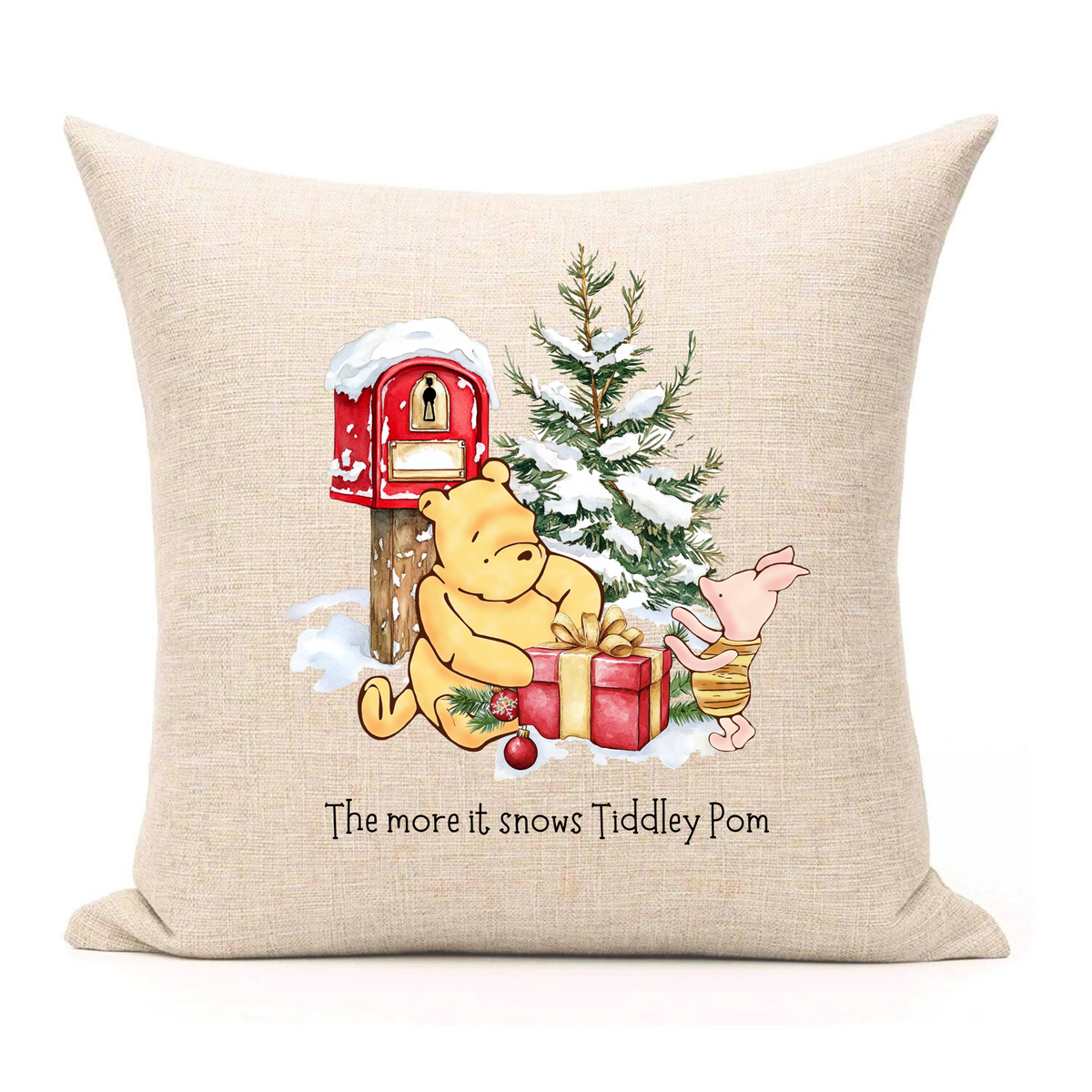 Classic Pooh Christmas throw pillow cushion