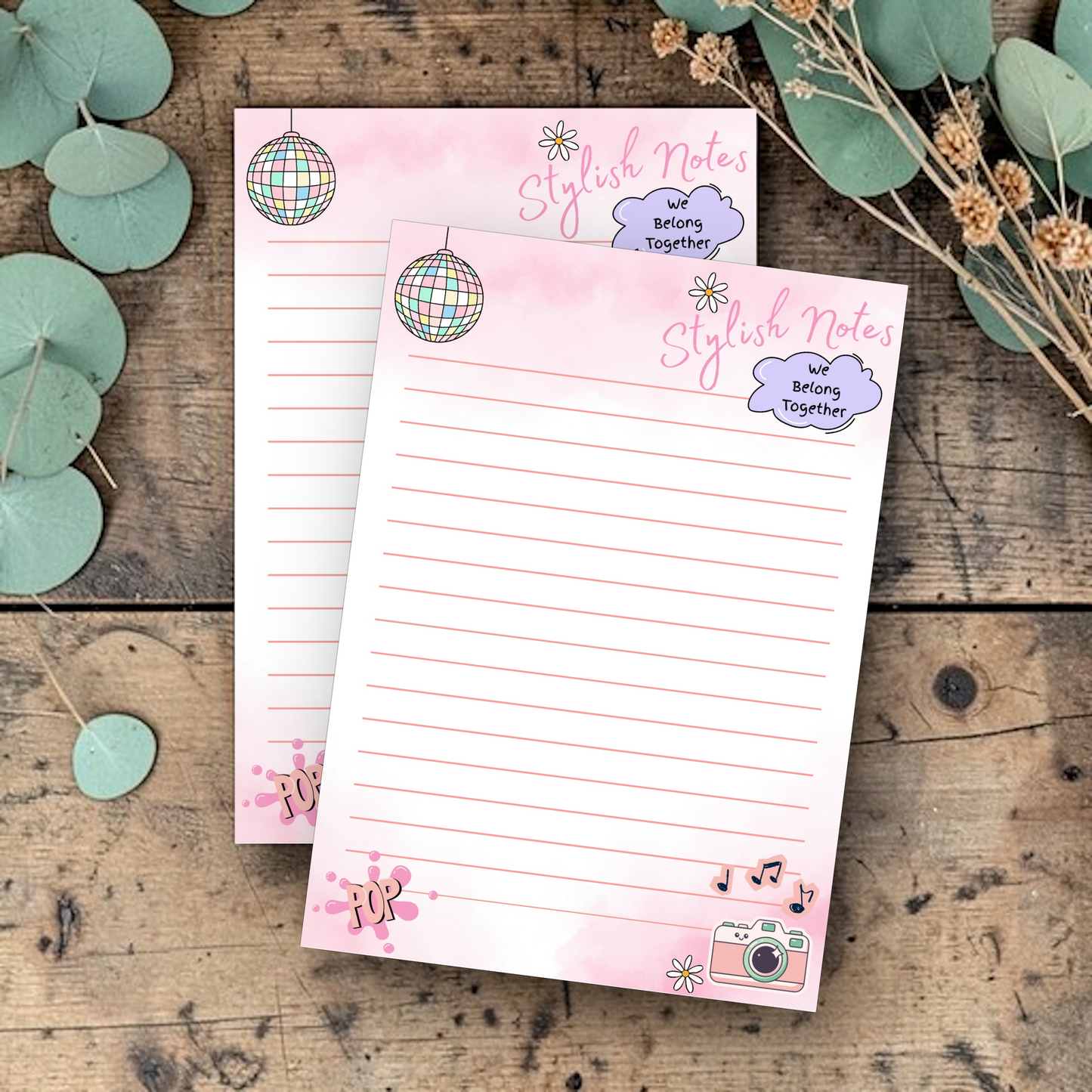 A6 Harry Styles we belong together tearaway notepad