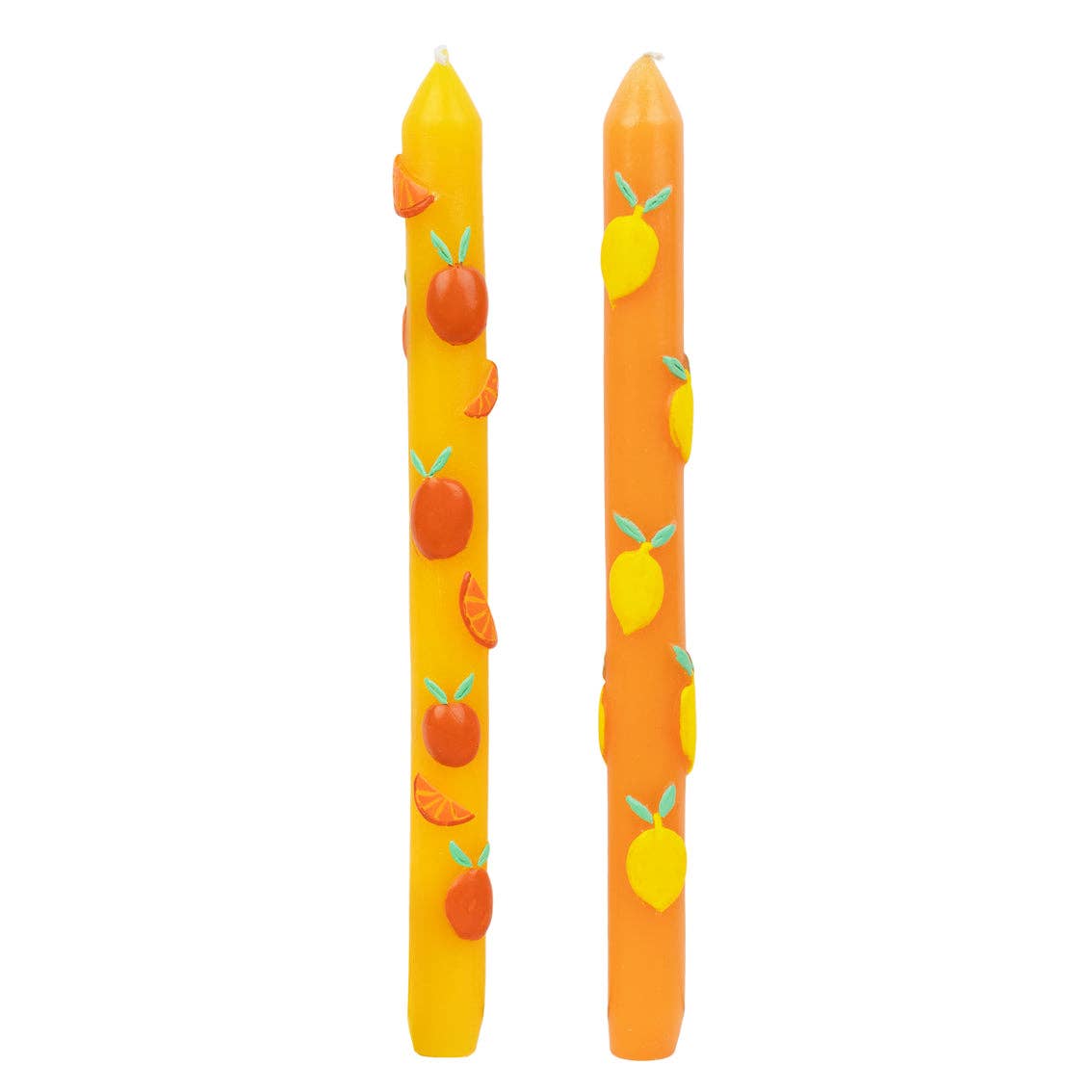 Citrus Fruit Statement Dinner Candles  | 2 Pack| Summer |