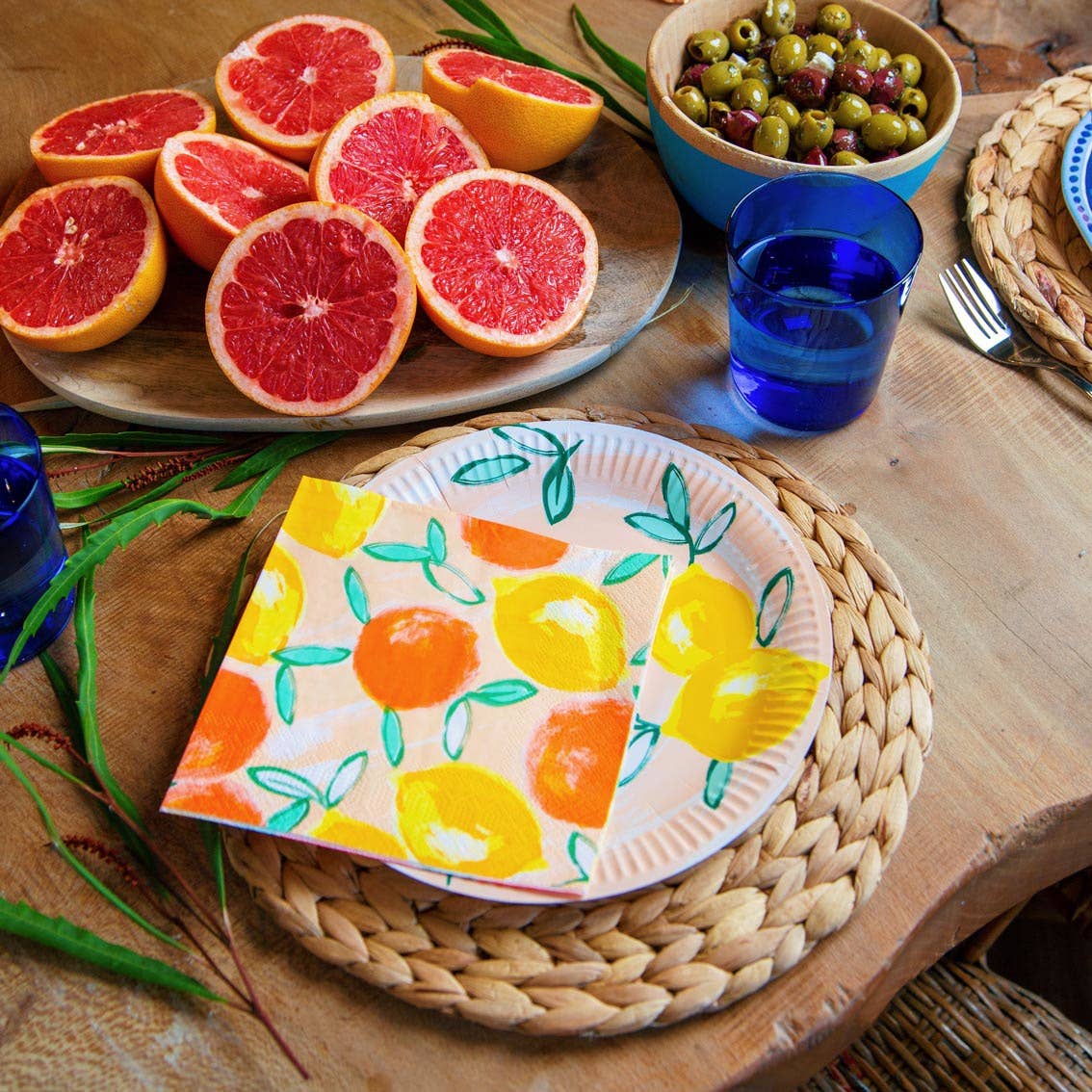 Citrus Lemon and Orange Napkins  | 20 Pack | Summer  |