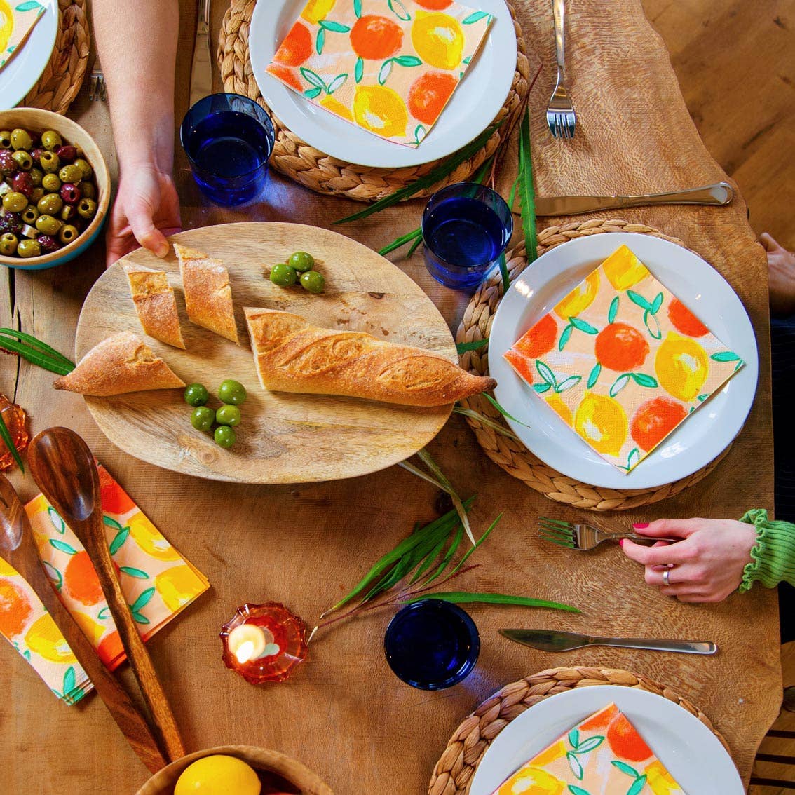 Citrus Lemon and Orange Napkins  | 20 Pack | Summer  |