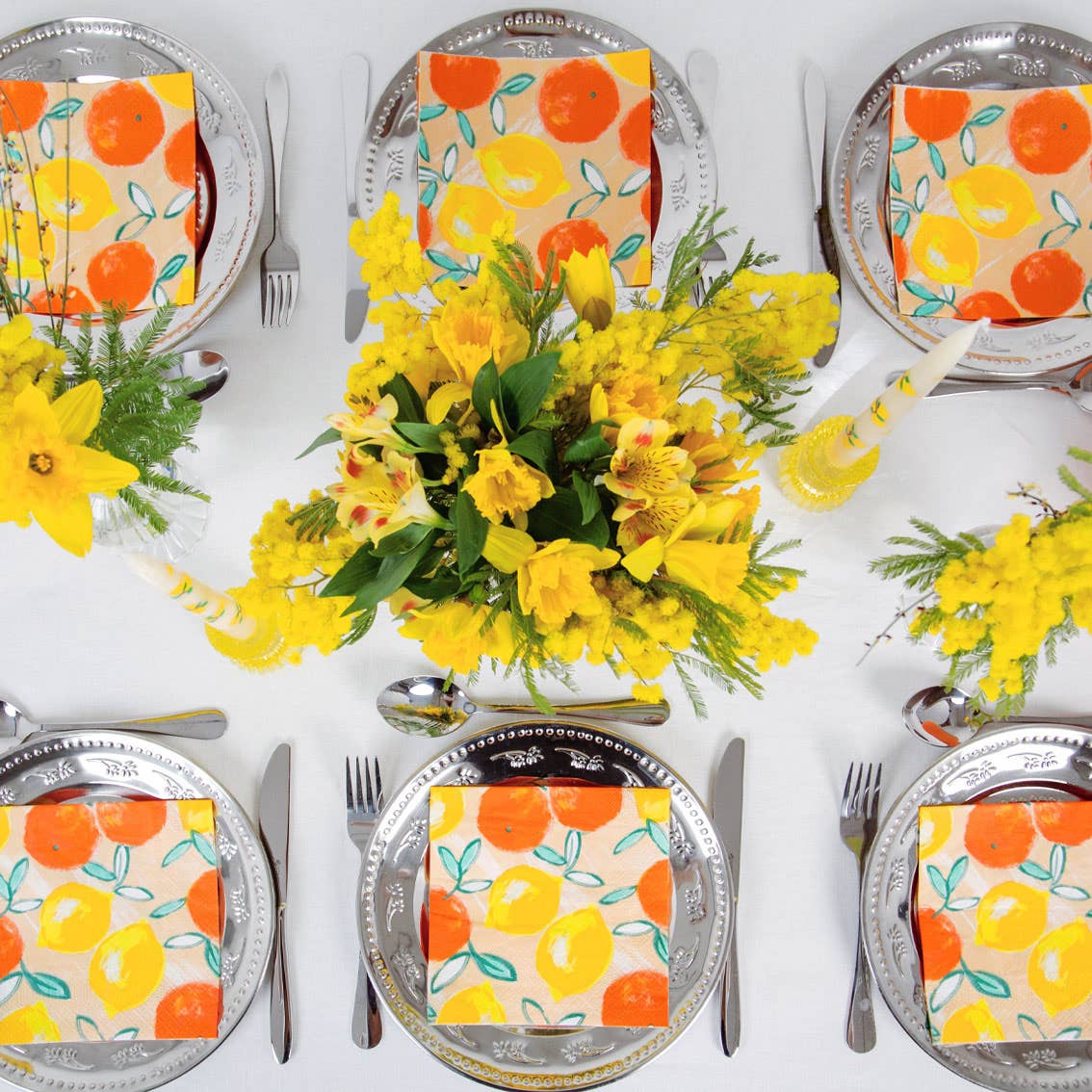 Citrus Lemon and Orange Napkins  | 20 Pack | Summer  |