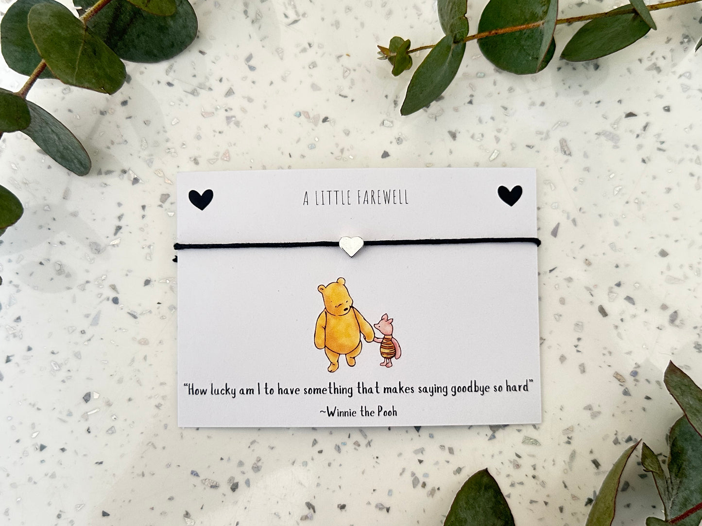 Classic Pooh Quote Bracelet card