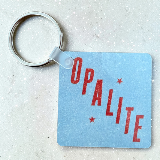 Opalite aluminium light blue Swiftie keyring