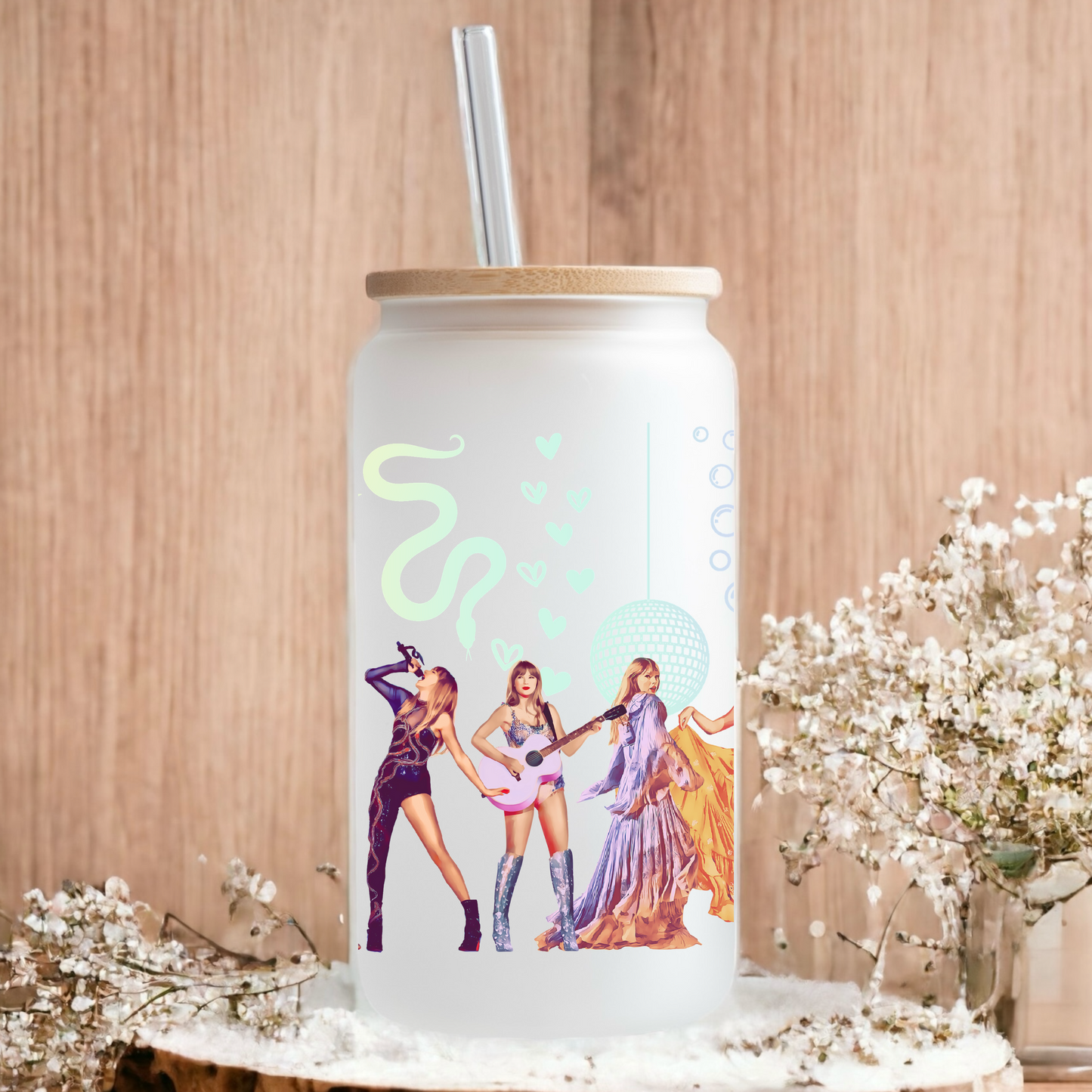 Eras full wrap frosted glass tumbler 550ml