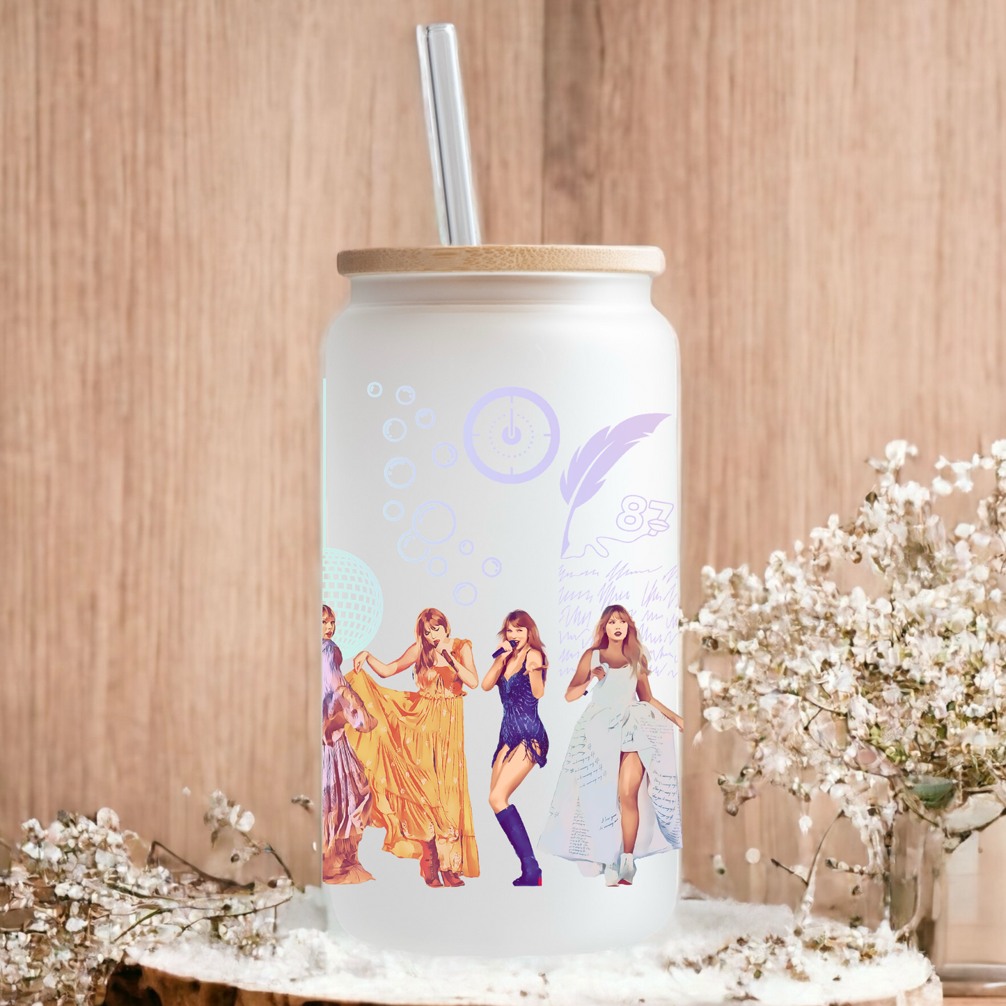 Eras full wrap frosted glass tumbler 550ml