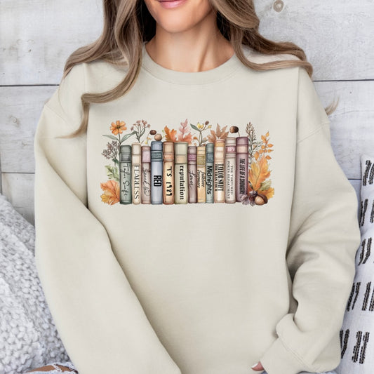 Autumn album bookshelf sweatshirt