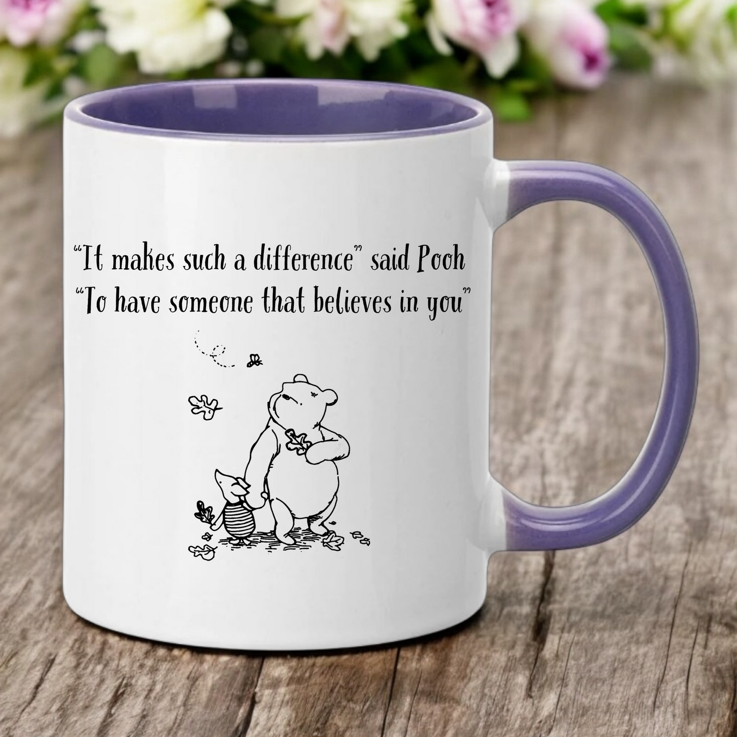 Teacher appreciation classic pooh quote mug | Personalised Teacher leaving gift