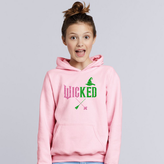 Kids pink Wicked hoodie