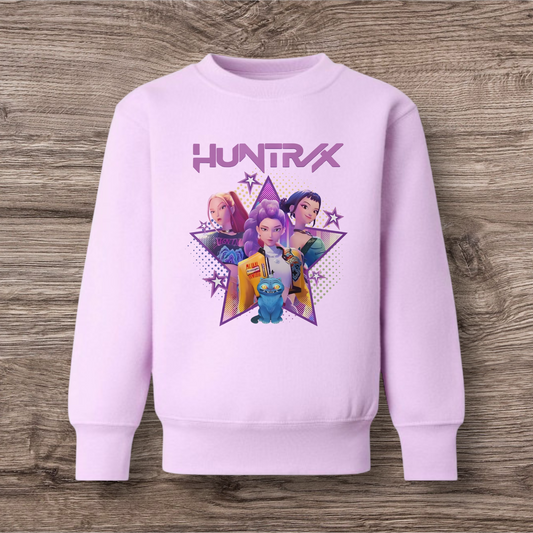 Kids Demon Hunters lilac sweatshirt