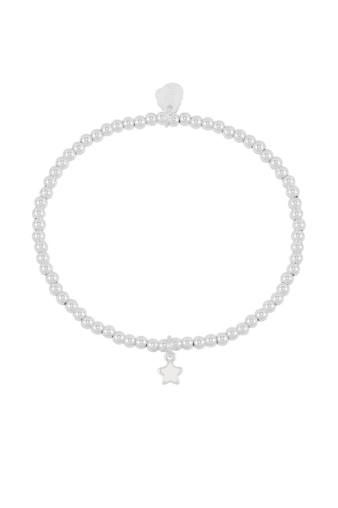 Puffed Star Sienna Bracelet - Silver Plated