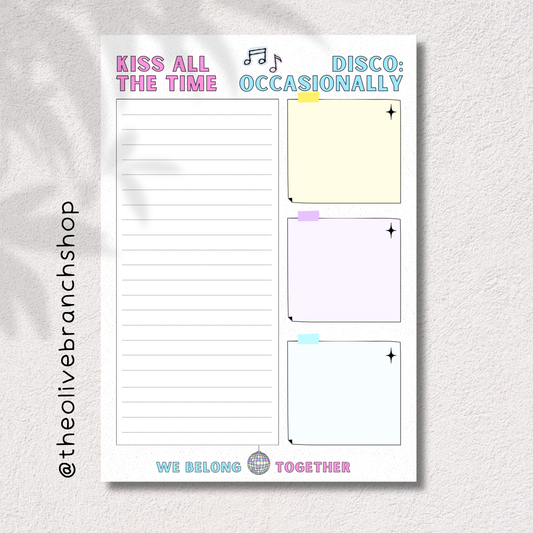 A4 Harry Styles kiss all the time planner tearaway notepad