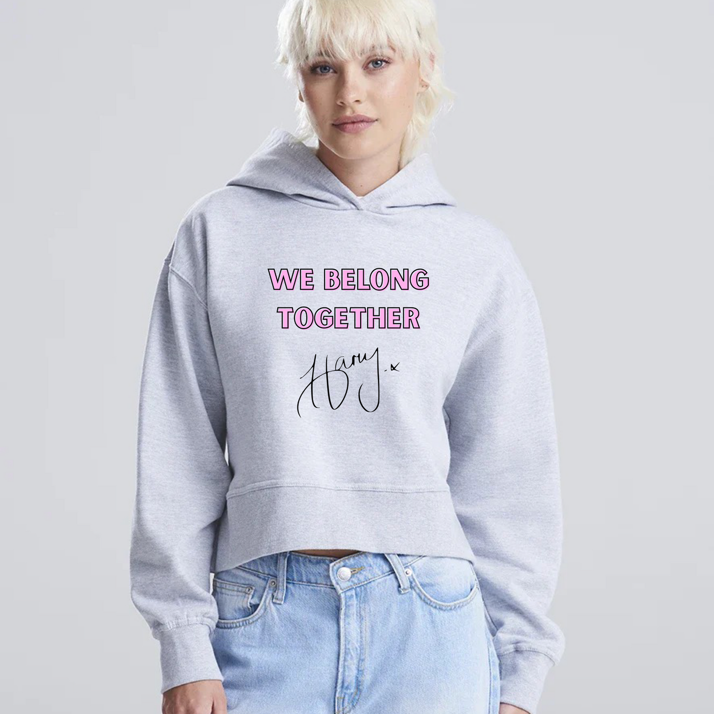 Harry Styles we belong together cropped hoodie sweatshirt