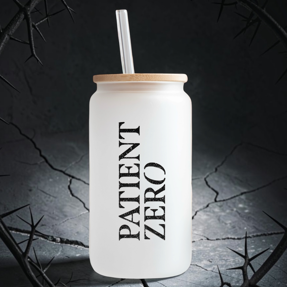 Patient Zero frosted glass tumbler 550ml