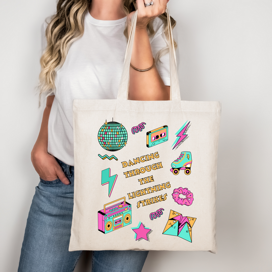 90s style icon opalite tote bag