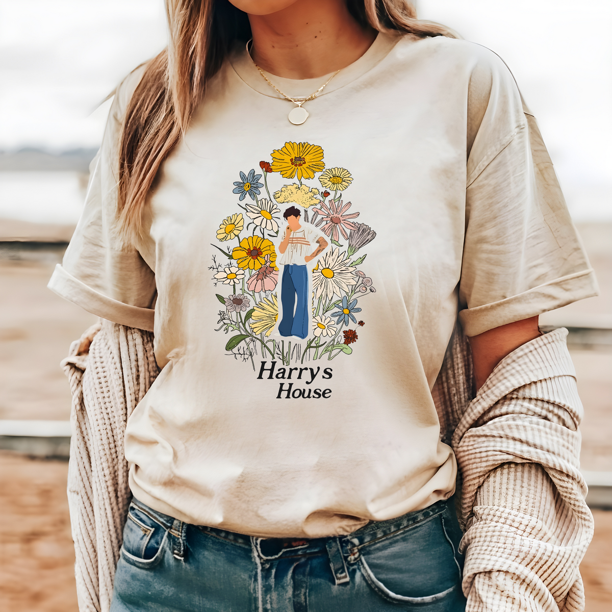 Harry Styles vintage style flowers Harry’s house T-shirt