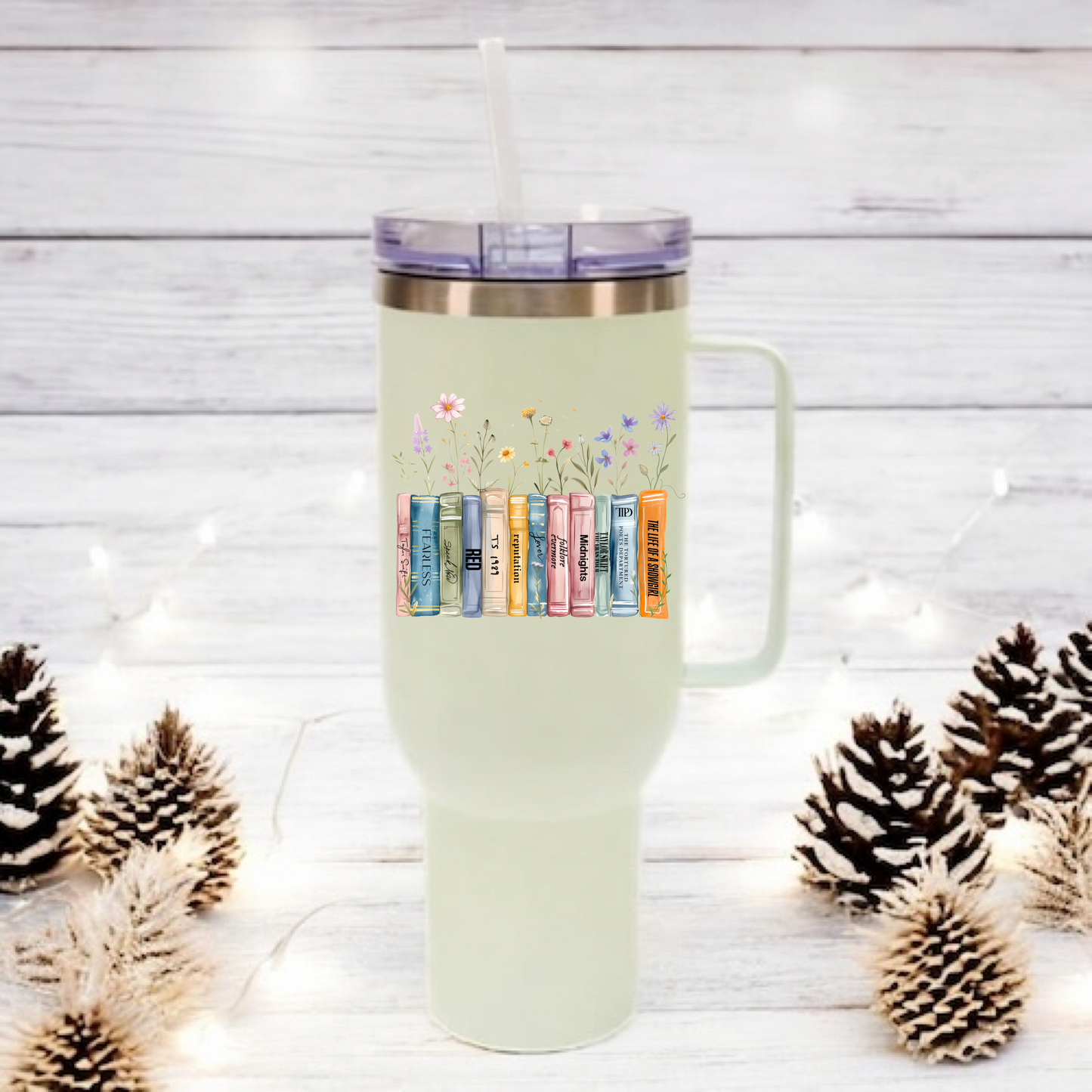 40oz tumbler Albums as books/ bookshelf design