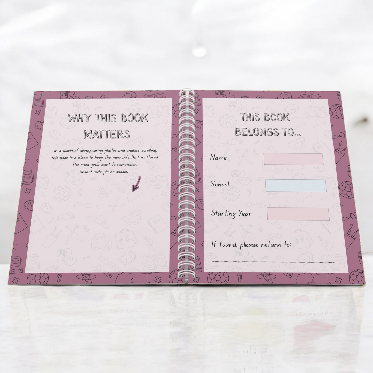 High School / secondary journal keepsake diary