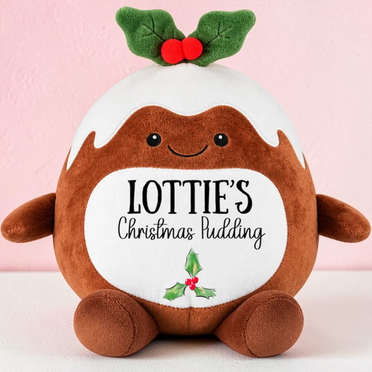 Personalised Christmas pudding plush
