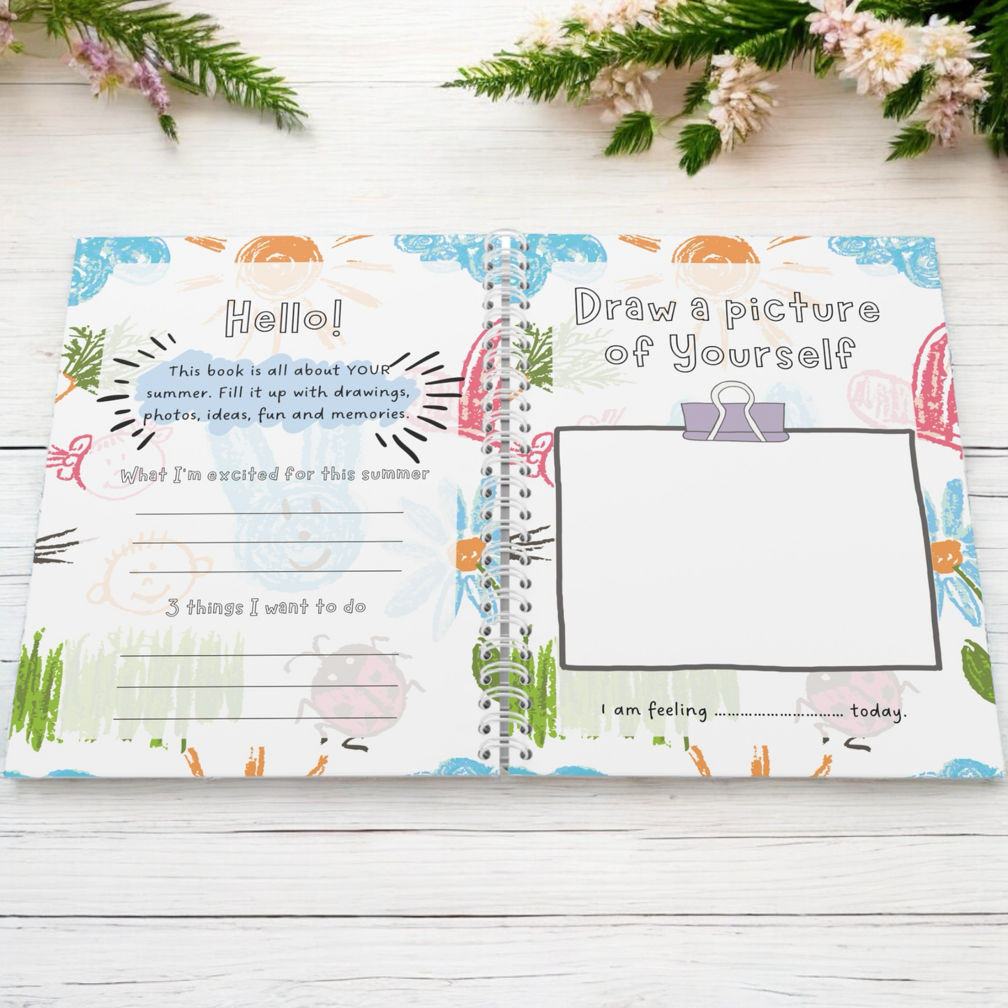 Summer Activity and Keepsake journal for kids
