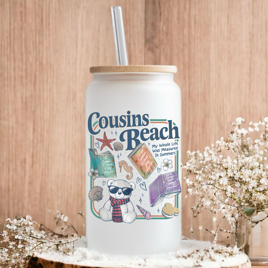 Cousins Beach TSITP frosted glass tumbler 550ml
