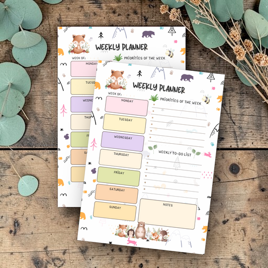 Woodland A4 tearaway weekly undated planner my little life