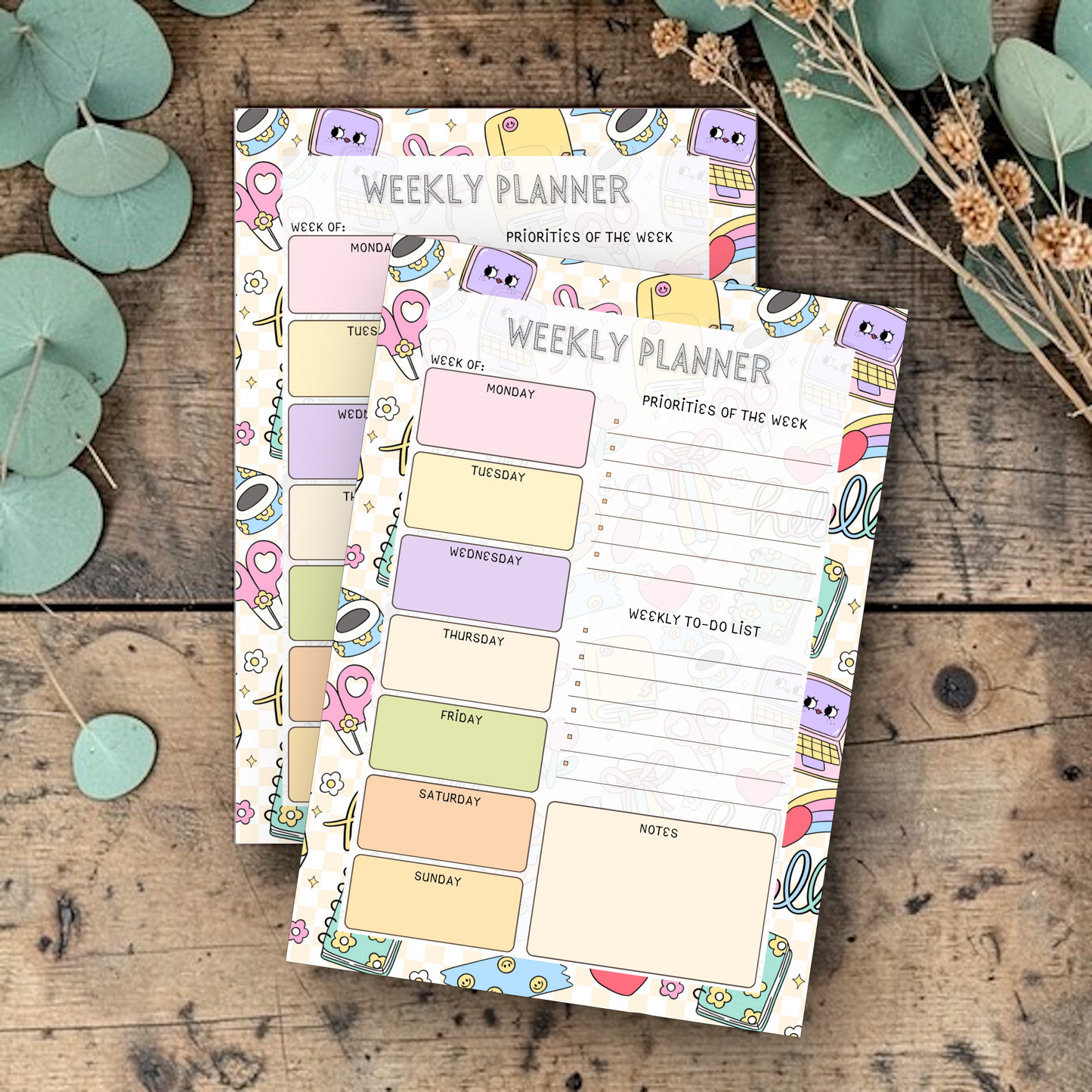 School A4 tearaway weekly undated planner