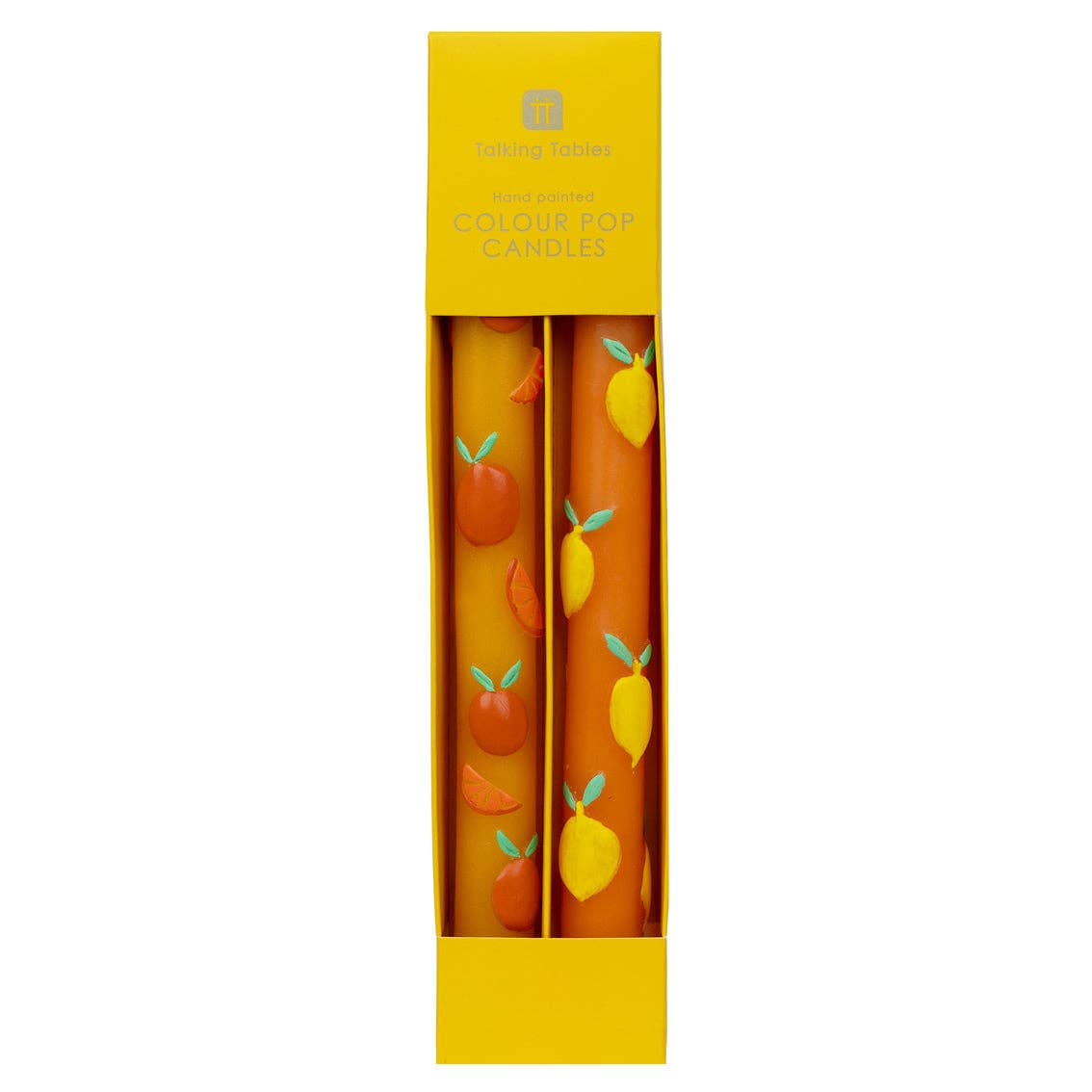 Citrus Fruit Statement Dinner Candles  | 2 Pack| Summer |
