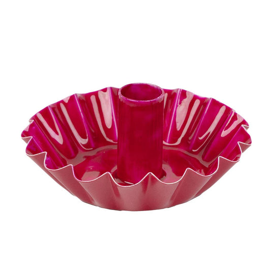 Scalloped Pink Metal Candle Holder | Home Décor | Gift |